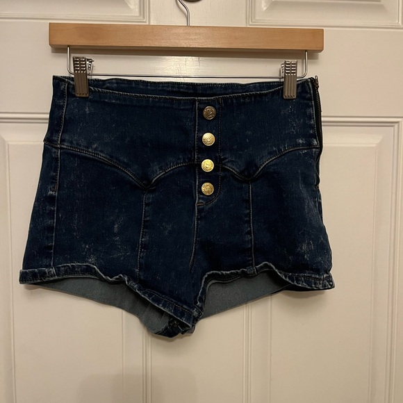Nicki Minaj Dark Blue Jean Shorts - Picture 1 of 6